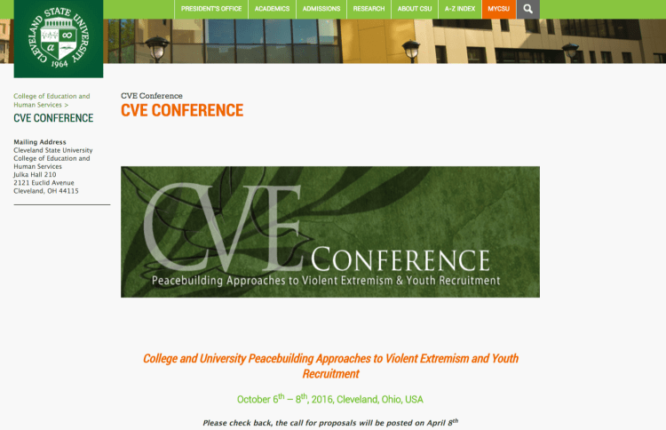 CVE Conference   Cleveland State University