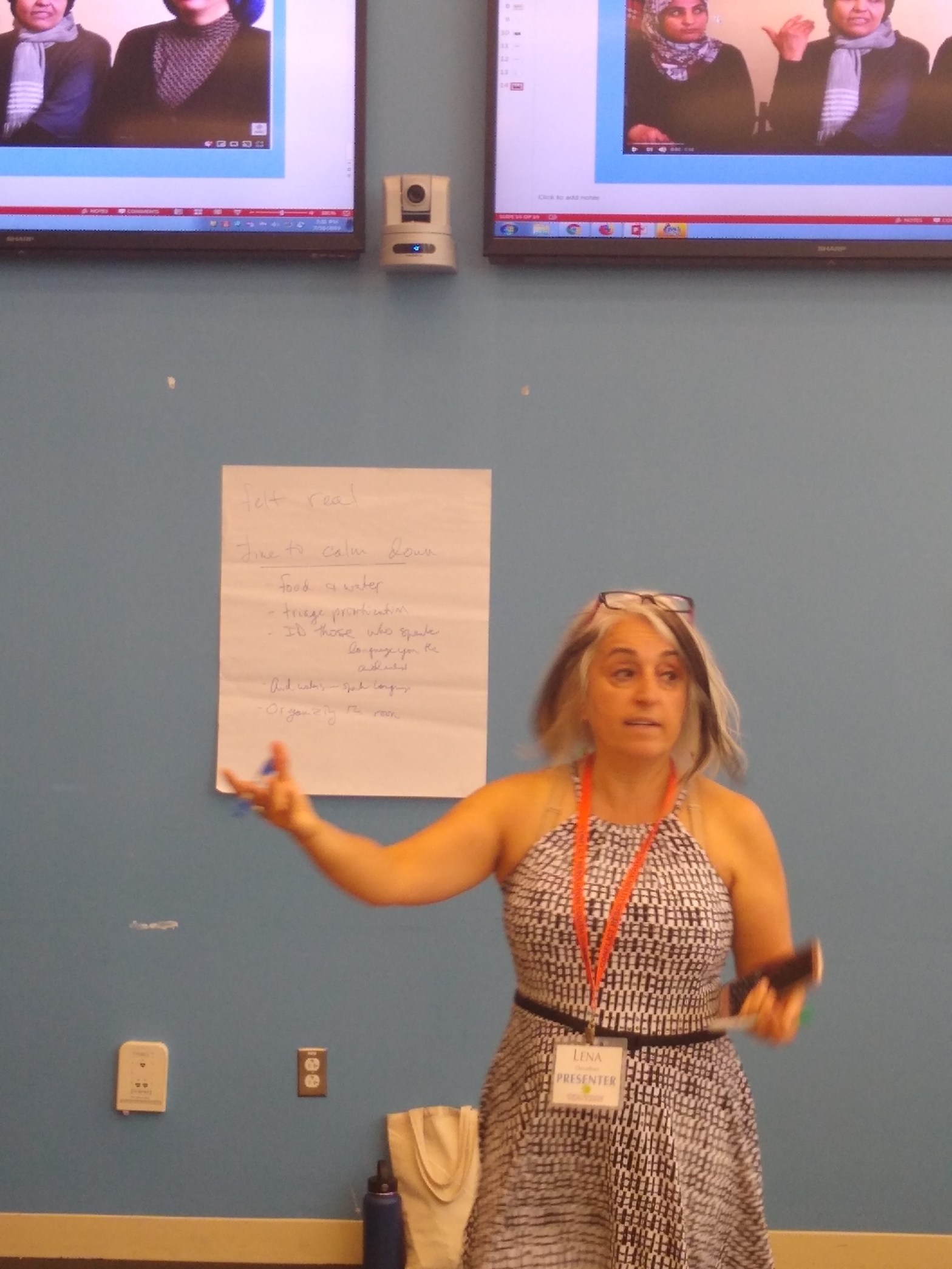 Lena Choudhary debriefing role players