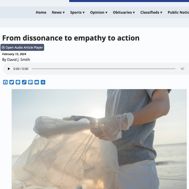 From Dissonance to Empathy to Action, Butner Creedmoor News,&nbsp;2/13/24